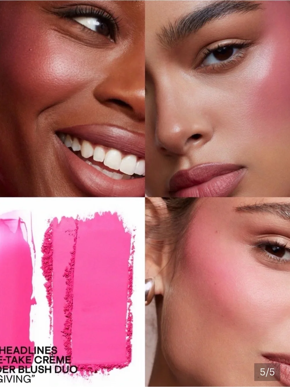 Patrick TaMajor Headlines Double Take. Cream  & Powder Blush Duo